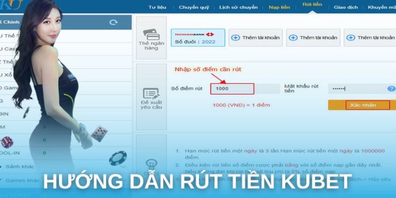 Quy trình thực hiện rút tiền Kubet77 nhanh chóng 